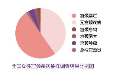 宮頸疾病比例圖